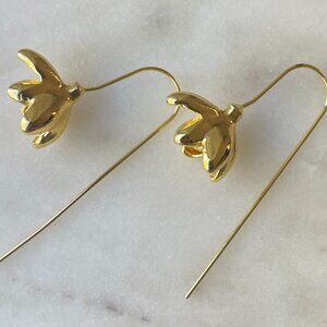 Gold Snowdrop Earrings